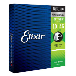 Powlekane Struny Elixir (10-46) Optiweb do Gitary Elektrycznej
