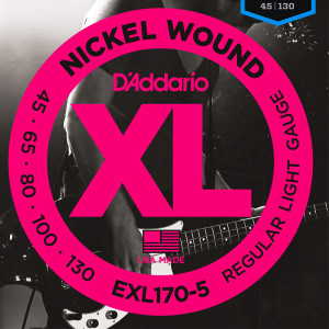 Struny do Gitary Basowej D'Addario EXL (45-130) Nickel Wound