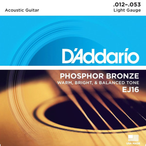 Struny do Gitary Akustycznej D'Addario EJ (12-53) Phosphor Bronze