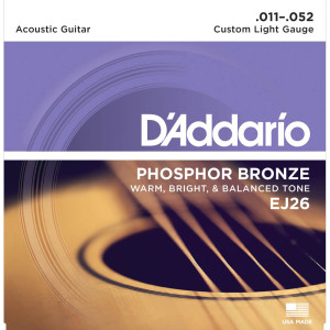 Zestaw Strun Gitarowych D'Addario EJ (11-52) Phosphor Bronze