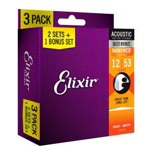 3-Pack Elixir NanoWeb (12-53) 80|20 Bronze