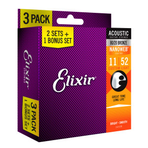 3-Pack Elixir NanoWeb (11-52) 80|20 Bronze