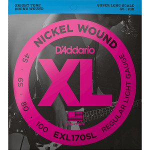 D'Addario (45-100) Nickel Wound Super Long Scale