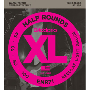 D'Addario ENR71 (45-100) Half Rounds Long Scale
