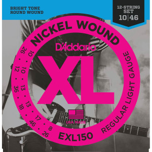 D'Addario EXL (10-46/10-26) 12-String Nickel Wound