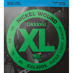D'Addario (40-95) Nickel Wound Short Scale