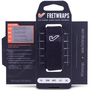 Opaska Tłumiąca Gruv Gear FretWraps Czarna Extra Large