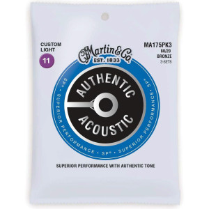 3-Pack Martin (11-52) Authentic Acoustic SP