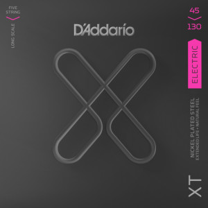 Struny do Gitary Basowej D'Addario (45-130) XT Nickel Plated Steel