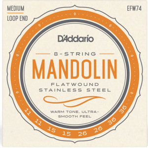 D'Addario Mandolin EFW (11-39) Flatwound Stainless Steel