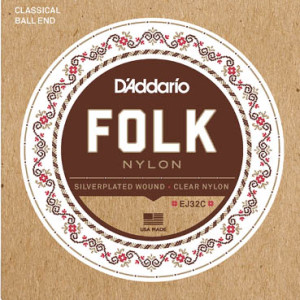 D'Addario (28-45) Folk Clear Nylon