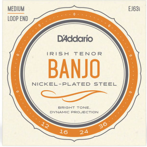 D'Addario Banjo (12-36) Irish Tenor Nickel