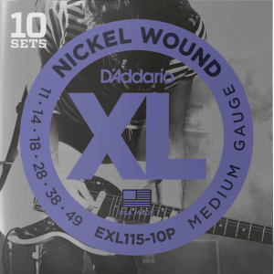 10-Pack D'Addario EXL (11-49) Nickel Wound