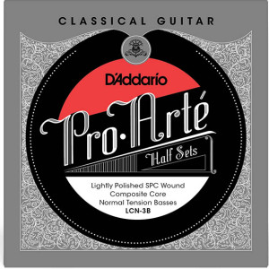 D'Addario Pro-Arte Lightly Polished Silver Plated Copper on Composite Core Classical Half Set Normal Tension