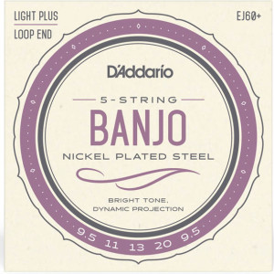 D'Addario Banjo (09.5-20) Nickel 5 String