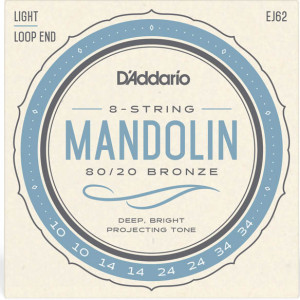 D'Addario Mandolin (10-34) 80/20 Bronze