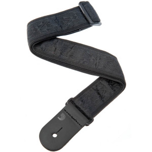 D'Addario Woven Guitar Strap Black Satin