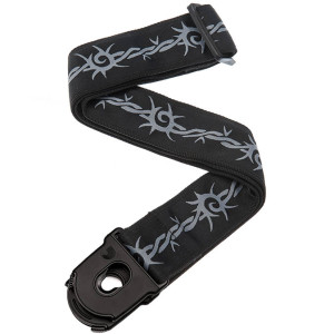 D'Addario Planet Lock Guitar Strap Barbed Wire