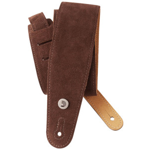 D'Addario Suede Guitar Strap Cognac