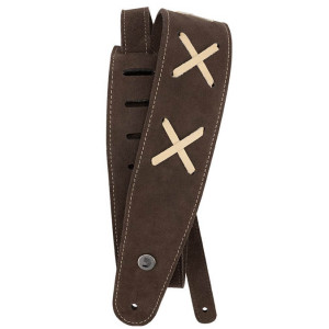 D'Addario Leather Strap Vintage Suede Brown