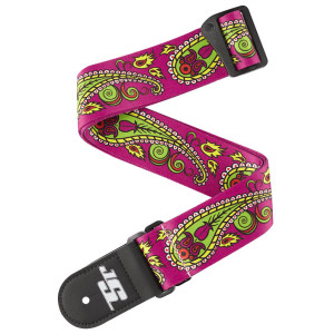 D'Addario Joe Satriani Guitar Strap Paisley Purple