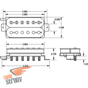 Seymour Duncan SH-2 Jazz Model bridge, 4 przewody, złoty