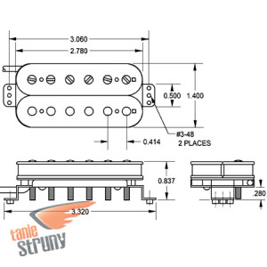 Seymour Duncan SH-12 Screamin' Demon bridge, biały