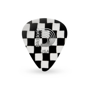 25-Pack D'Addario Checkerboard Celluloid Guitar Picks Extra Heavy 1.25 mm