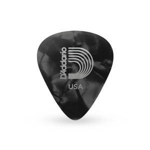 25-Pack D'Addario Black Pearl Celluloid Guitar Picks Extra Heavy 1.25 mm