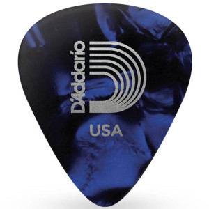 10-Pack D'Addario Blue Pearl Celluloid Guitar Picks Heavy 1.00 mm