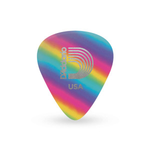 25-Pack D'Addario Rainbow Celluloid Guitar Picks medium 0.70 mm