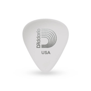 25-Pack D'Addario White Celluloid Guitar Picks Extra Heavy 1.25 mm