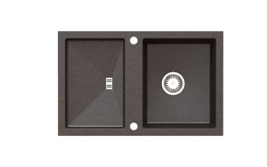 Zlewozmywak granitowy SLIDE 40 czarny nakrapiany (10)