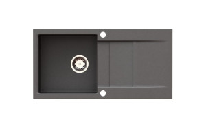 Zlewozmywak granitowy CASCADA 40 Szary metalik (50)