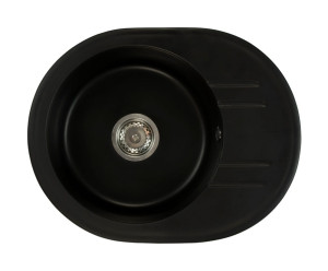 Zlewozmywak granitowy BELLA Czarny mat