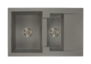 Zlewozmywak granitowy DORIS szary