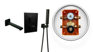 VIVID BLACK TR2 termostatyczna bateria wannowa CZARNA