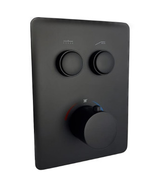 EXEO 2 BLACK termostatyczna dwudrożna bateria podtynkowa