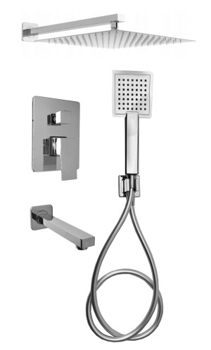 QATRO Bateria Wannowa Natryskowa Prysznicowa Podtynkowa z Deszczownicą 30 cm