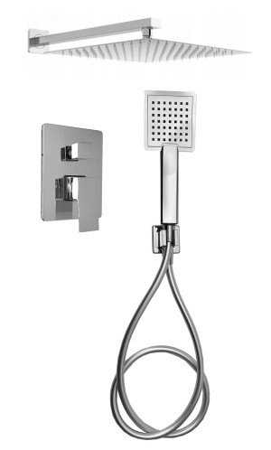 QATRO Bateria Natryskowa Prysznicowa Podtynkowa Deszczownica 25 cm