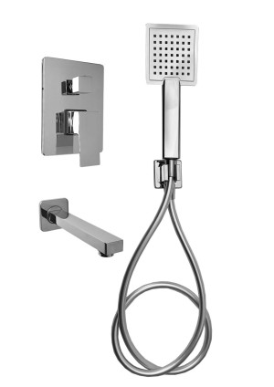 QATRO Bateria Wannowa Podtynkowa z wylewką