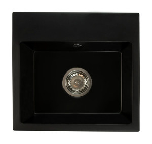 Zlewozmywak granitowy DON czarny mat