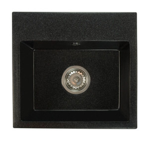 Zlewozmywak granitowy DON czarny nakrapiany