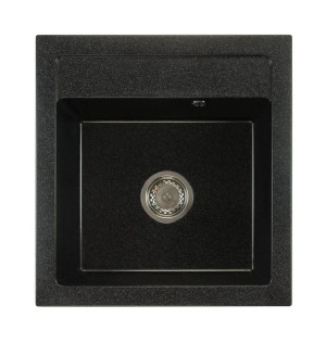 Zlewozmywak granitowy BIG DON Czarny nakrapiany