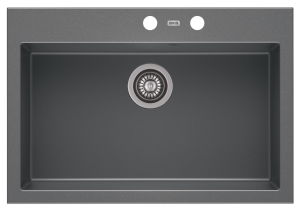 Zlewozmywak granitowy A-POINT 60 Szary metalik (50)