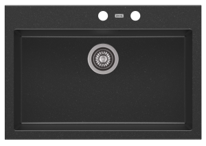 Zlewozmywak granitowy A-POINT 60 Czarny nakrapiany (10)