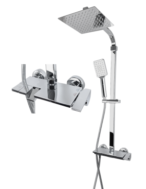 Zestaw Natryskowy Prysznicowy z Deszczownicą PIANO CHROM