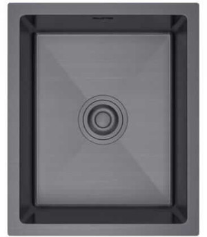 Zlewozmywak stalowy STEEL 3745p podwieszany CZARNY