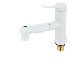 SMART Bateria Umywalkowa z wyciąganą wylewką BIAŁA