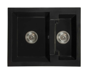 Zlewozmywak granitowy YOGI czarny mat